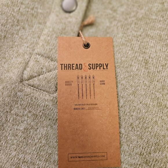 Thread & Supply NWT Snap Button Mock Neck Pullover Sweatshirt - Picture 6 of 12